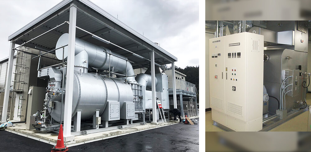 サンレー冷熱株式会社の直接燃焼式脱臭装置