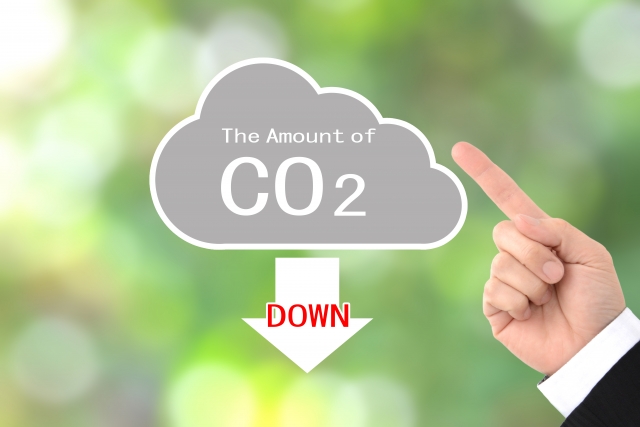 The amount of CO2とDWONの文字列